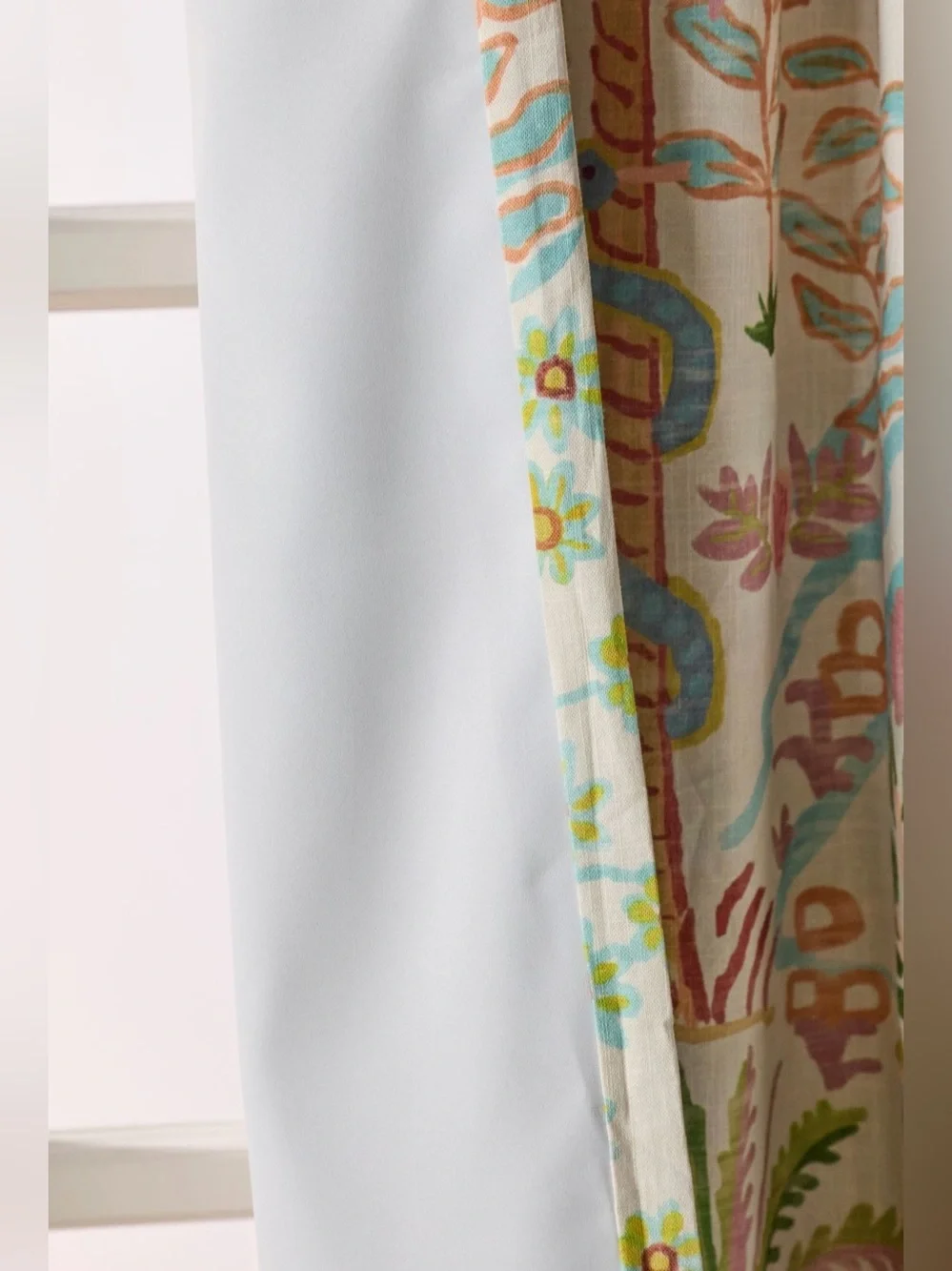 Anthropologie Organic Cotton Tales Menagerie Printed Blackout Curtains, 50x84